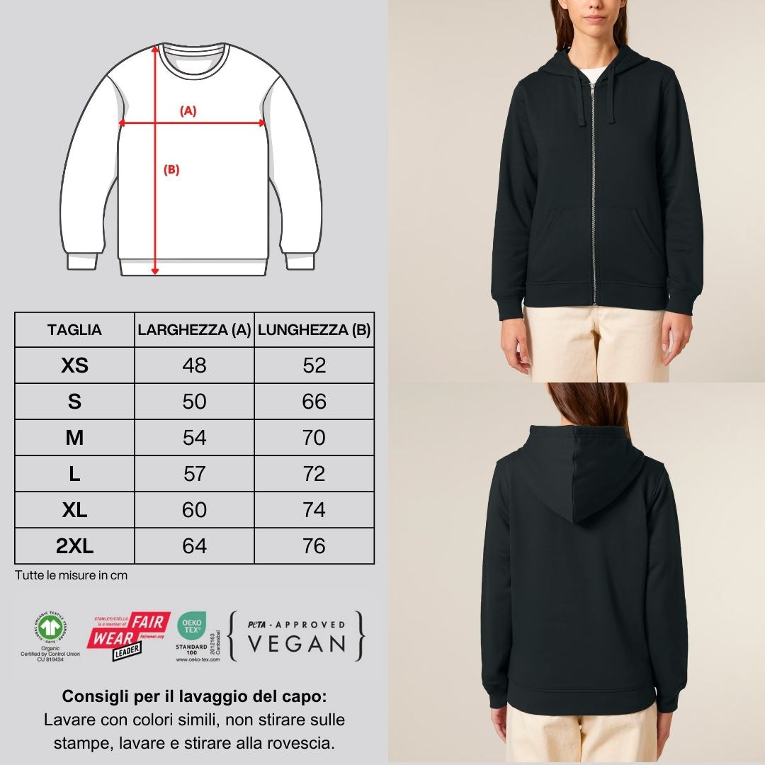 Felpa con cappuccio e zip MILOS